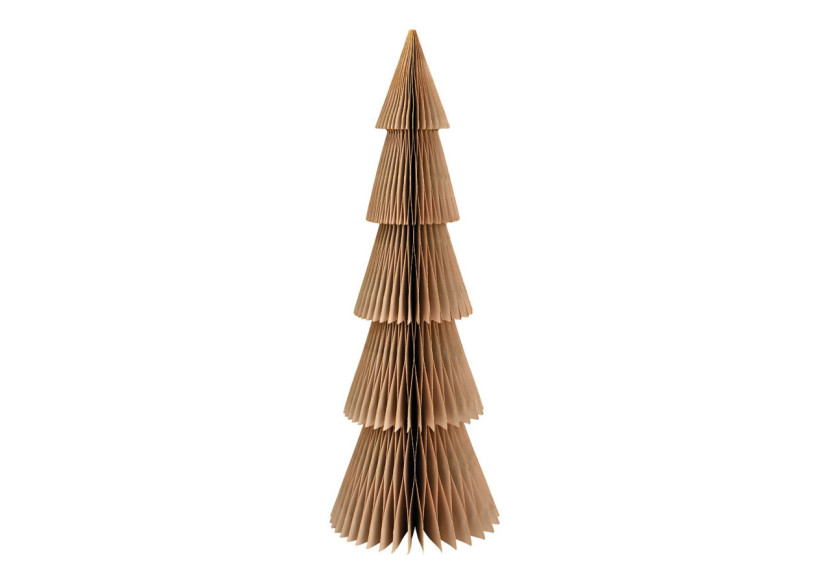 Arbre de Noël en Papier Glitter - Beige, Dimensions 20x60x20cm - 10037521 - WURM