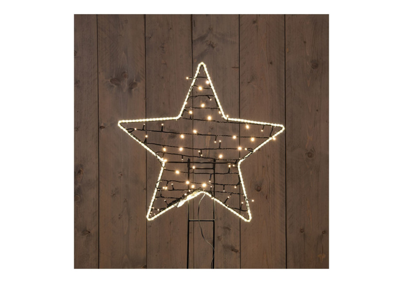 Étoile lumineuse avec 240 LED - Métal noir 30cm - 10037827 - WURM