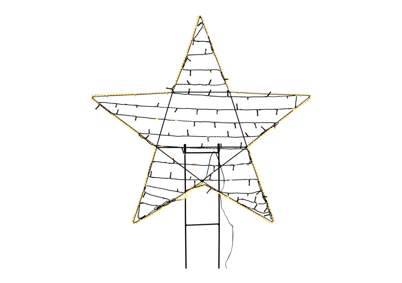Étoile lumineuse avec 350 LED - Métal noir 30cm - 10037828 - WURM