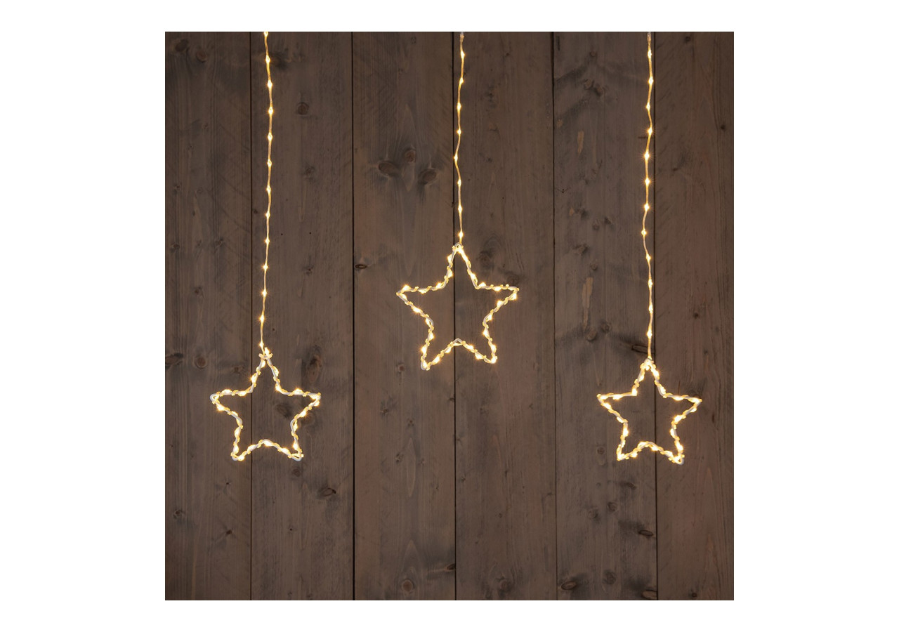 Rideau lumineux en forme d'étoiles - 186 LED 90x80cm - 10037832 - WURM