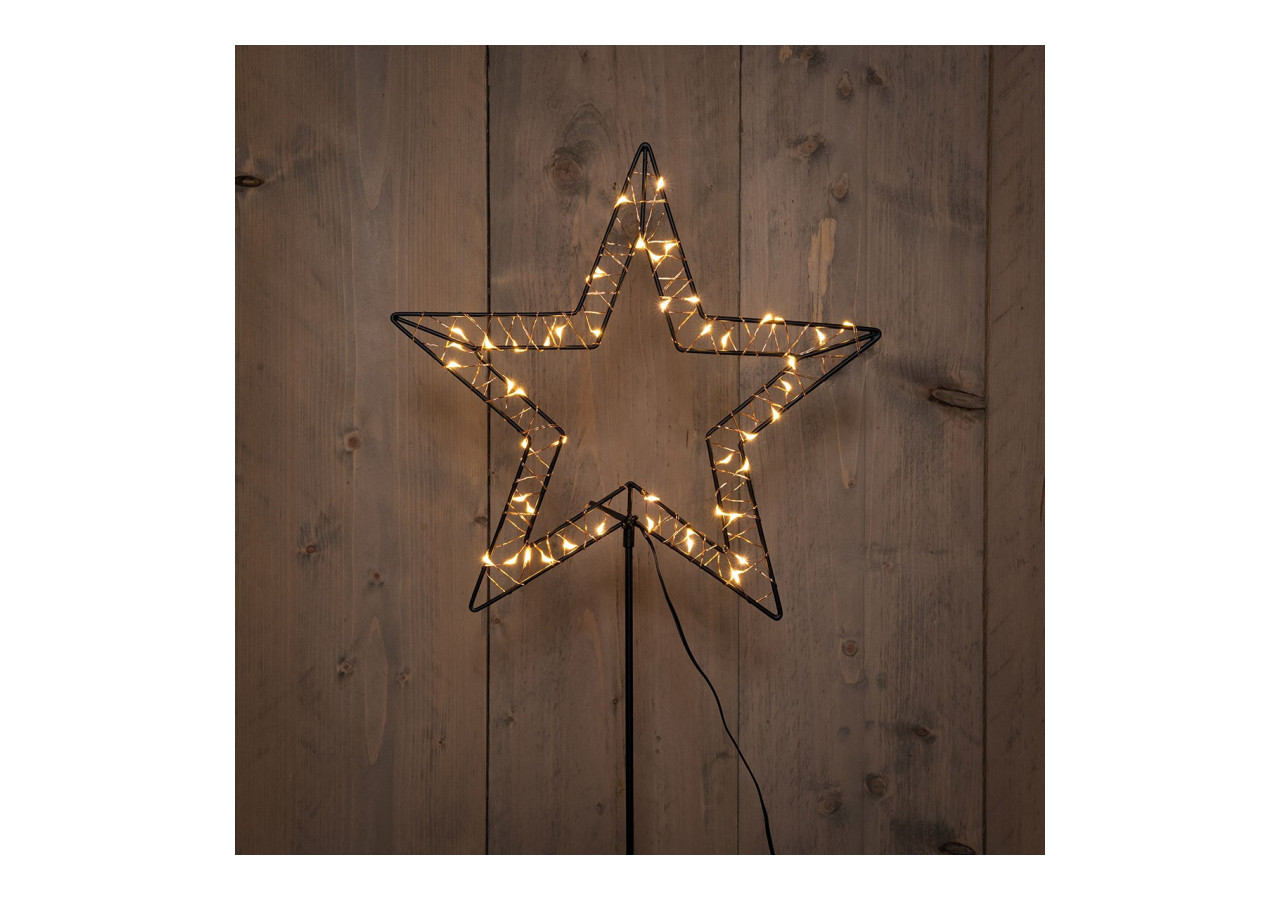 Étoile lumineuse en cuivre avec 50 LED - 31x100cm - 10037849 - WURM