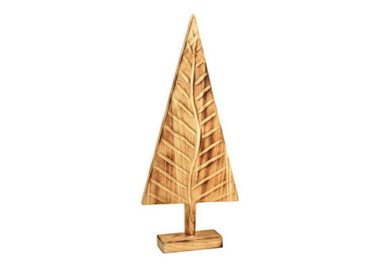 Arbre de Noël en Bois Paulownia - Brun 39x90x12cm - 10037880 - WURM