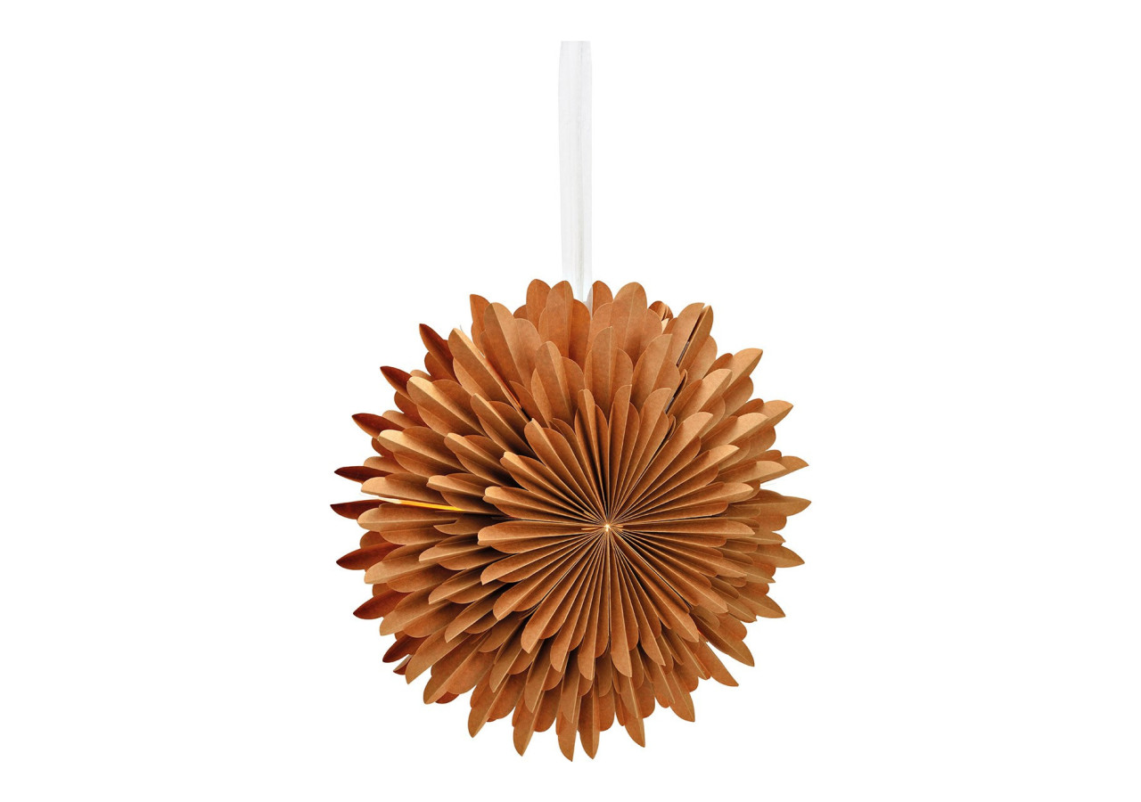 Flocon de Neige Lumineux en Kraft - Papier Brun 50cm - 10037992 - WURM