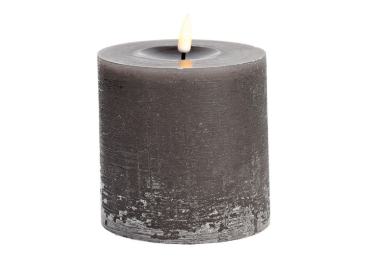 Bougie LED en Cire - Moka 10x10x10cm - 10038030 - WURM