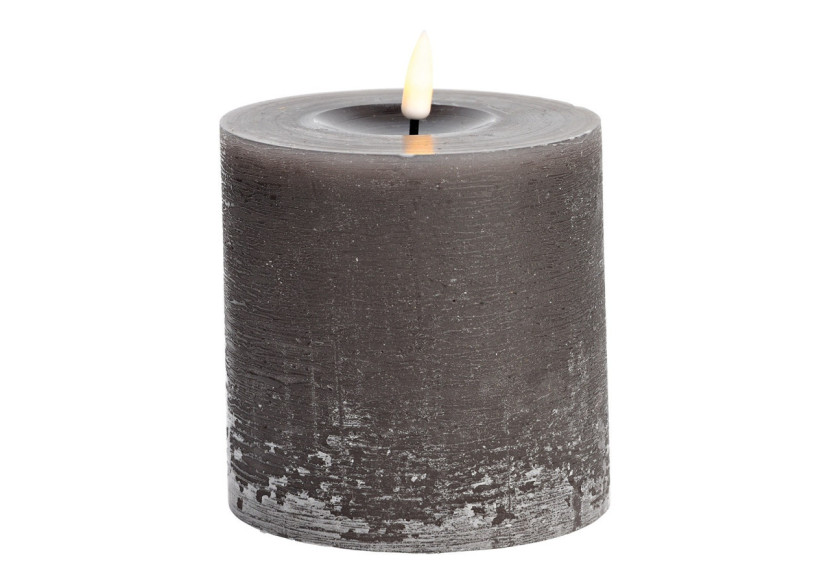 Bougie LED en Cire - Moka 10x10x10cm - 10038030 - WURM