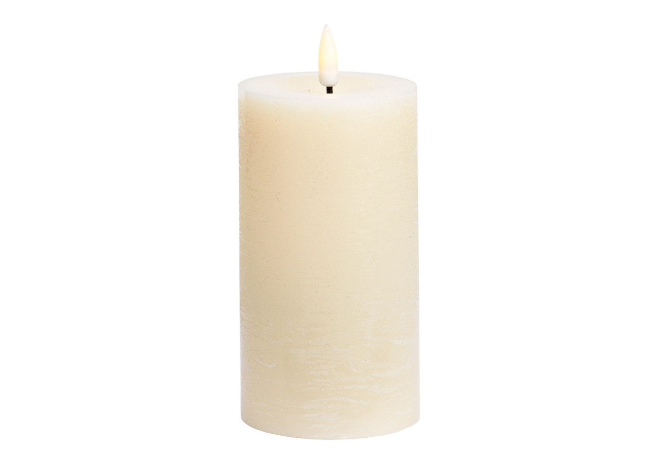 Bougie LED en Cire - Crème 6,8x12,5x6,8cm - 10038036 - WURM