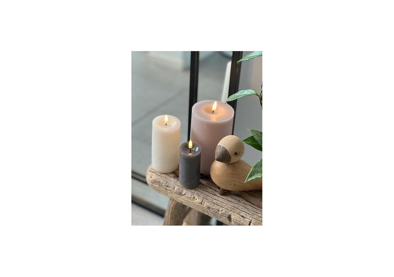 Bougie LED en Cire - Crème 6,8x12,5x6,8cm - 10038036 - WURM