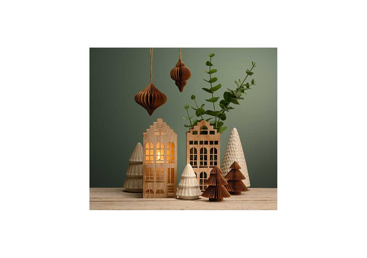 Bougie LED en Cire - Crème 6,8x12,5x6,8cm - 10038036 - WURM