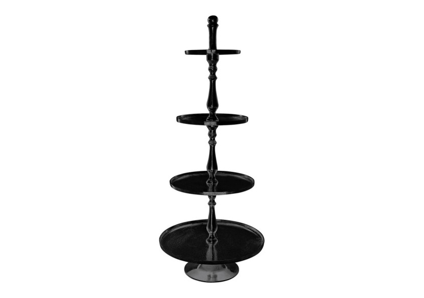 Étagère en métal à 4 niveaux - Noir 53x130x53cm - 10038250 - WURM