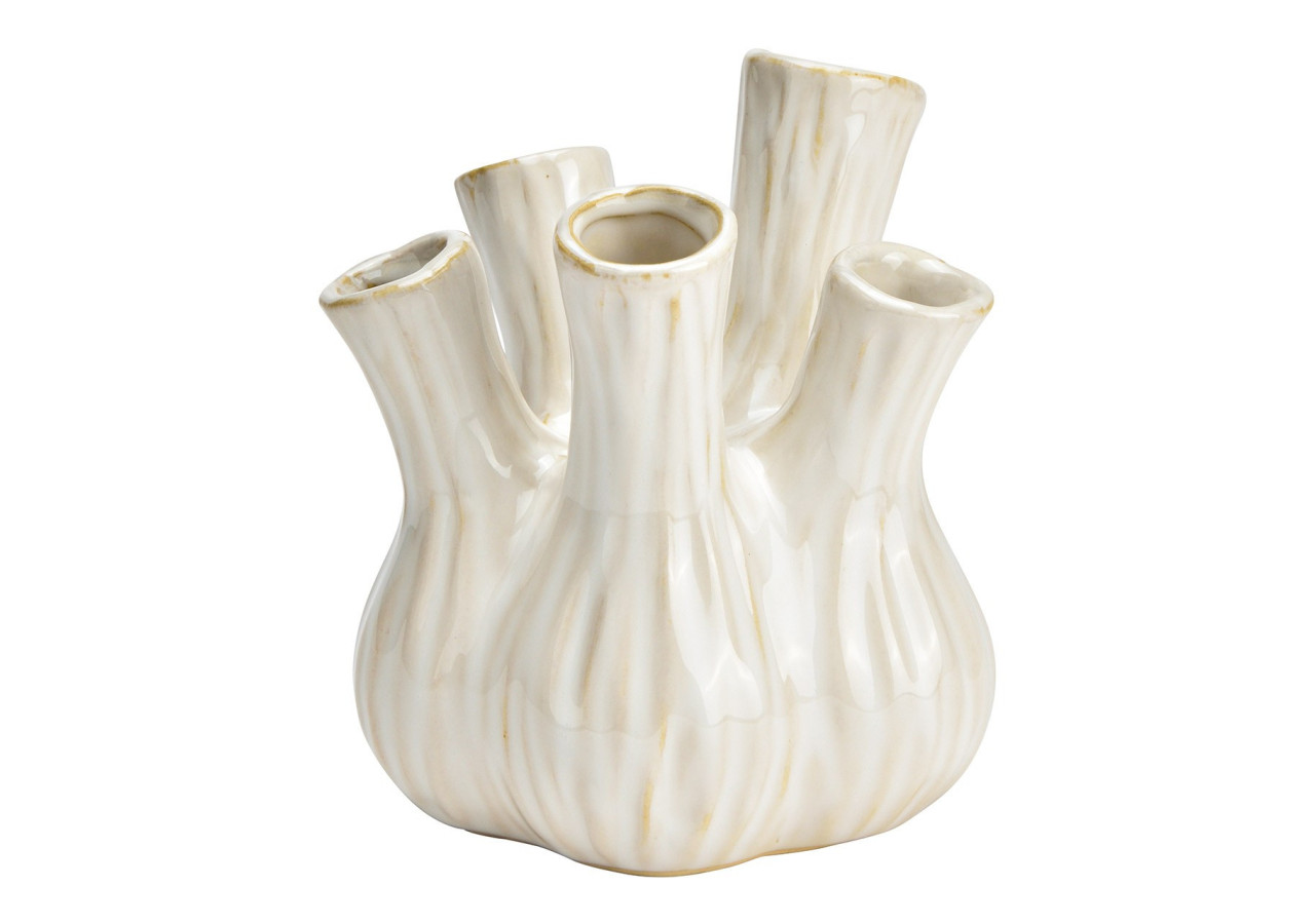 Vase en céramique - Blanc 13x16x13cm - 10038320 - WURM