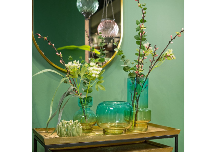 Vase en verre vert - Dimensions 13x25x13cm - 10038650 - WURM