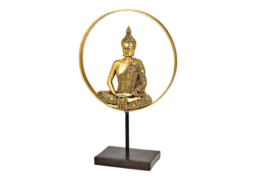 Support Bouddha - Polyuréthane doré 26 x 40 x 11 cm - 10039124 - WURM