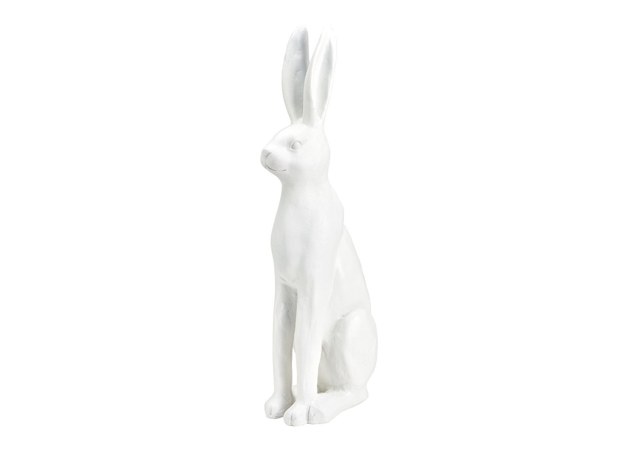 Grand Lapin en Poly - Décoration blanche, dimensions 12x52x18cm - 10039508 - WURM