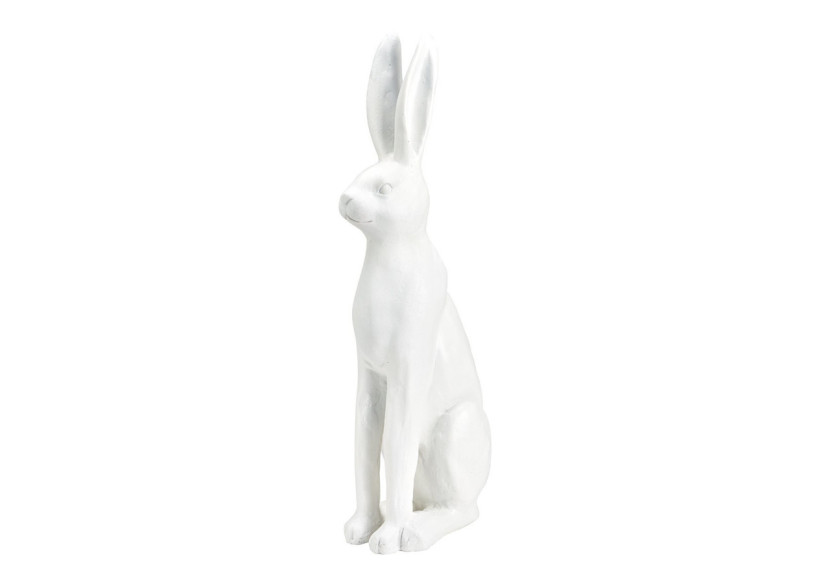 Grand Lapin en Poly - Décoration blanche, dimensions 12x52x18cm - 10039508 - WURM