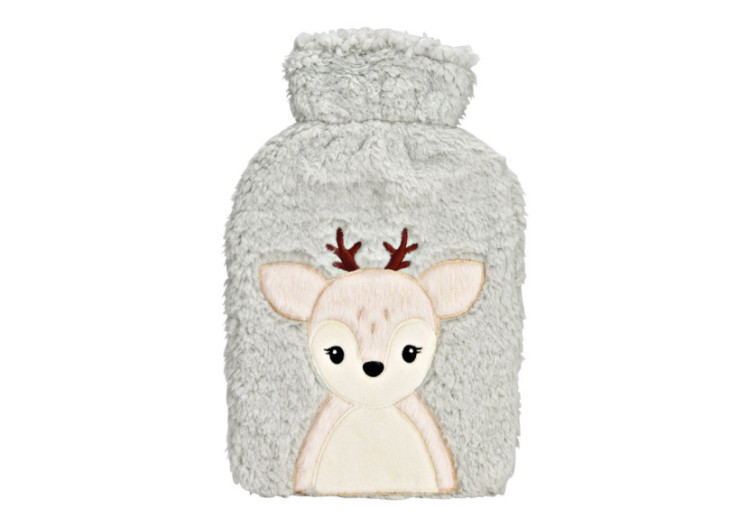 Bouillotte - Renne en peluche 1,7L en plastique gris 21x34x4cm - 10040013 - WURM