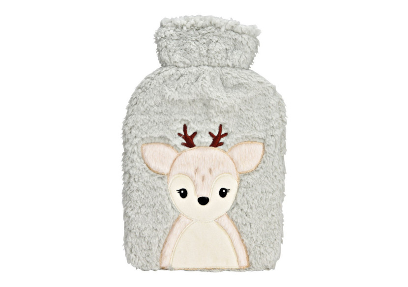 Bouillotte - Renne en peluche 1,7L en plastique gris 21x34x4cm - 10040013 - WURM