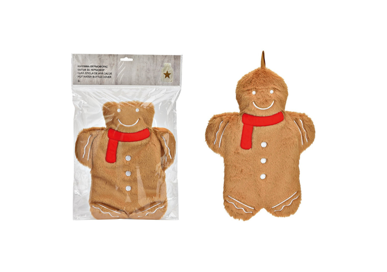 Bouillotte - Pain d'épice en peluche 0,7L en plastique marron 26x35x3cm - 10040015 - WURM
