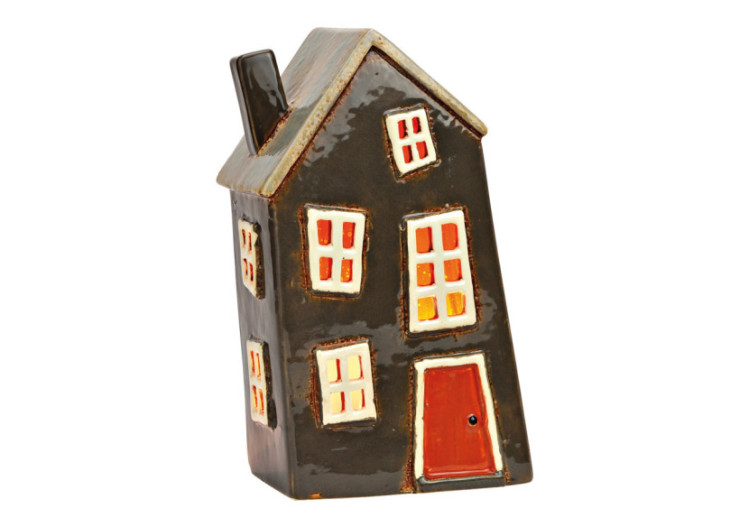 Maison à lumière en grès coloré - 14x22x9cm - 10040065 - WURM