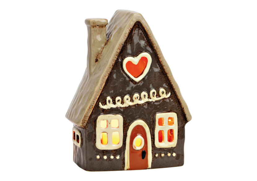 Maison à lumière Colorée - Céramique 13x17x7cm - 10040070 - WURM