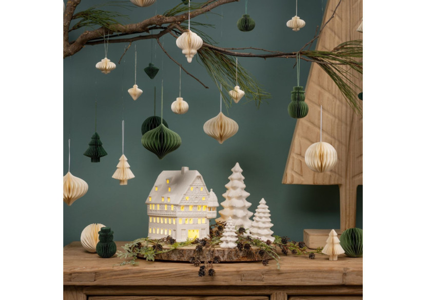 Maison Lichthaus Marien-Apotheke - Porcelaine blanche 13 x 18 x 18 cm - 10040096 - WURM