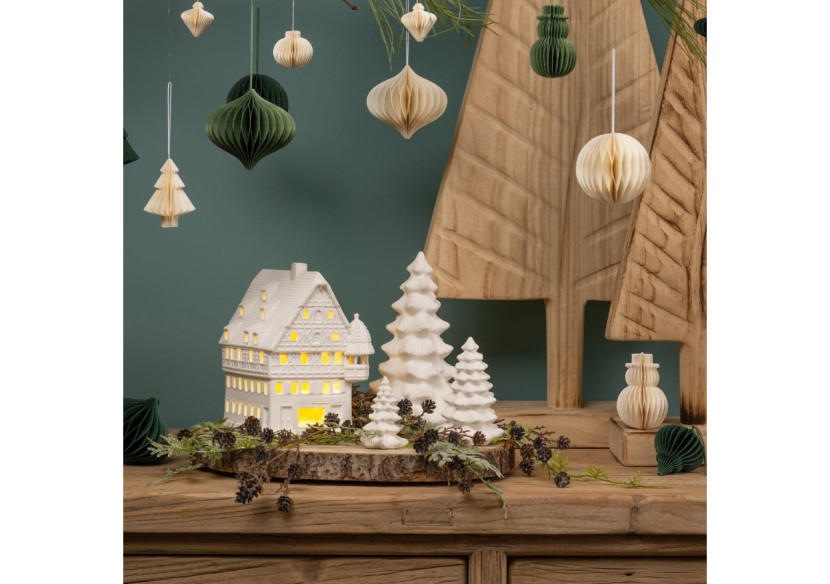 Maison Lichthaus Marien-Apotheke - Porcelaine blanche 13 x 18 x 18 cm - 10040096 - WURM