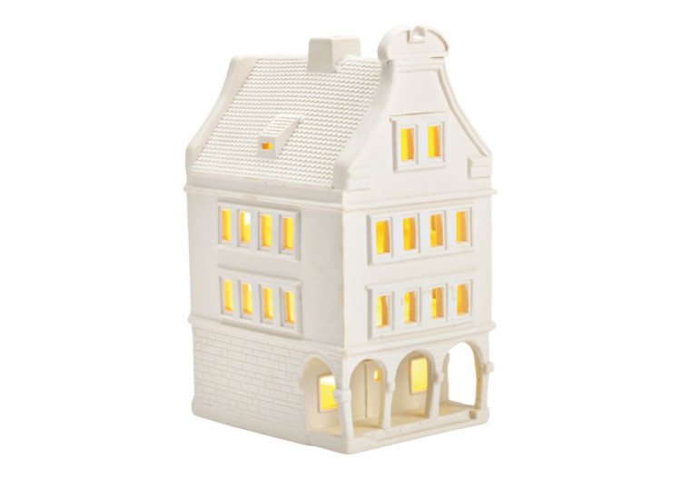 Maison Lichthaus Prinzipalmarkt - Porcelaine blanche 11 x 21 x 14 cm - 10040097 - WURM