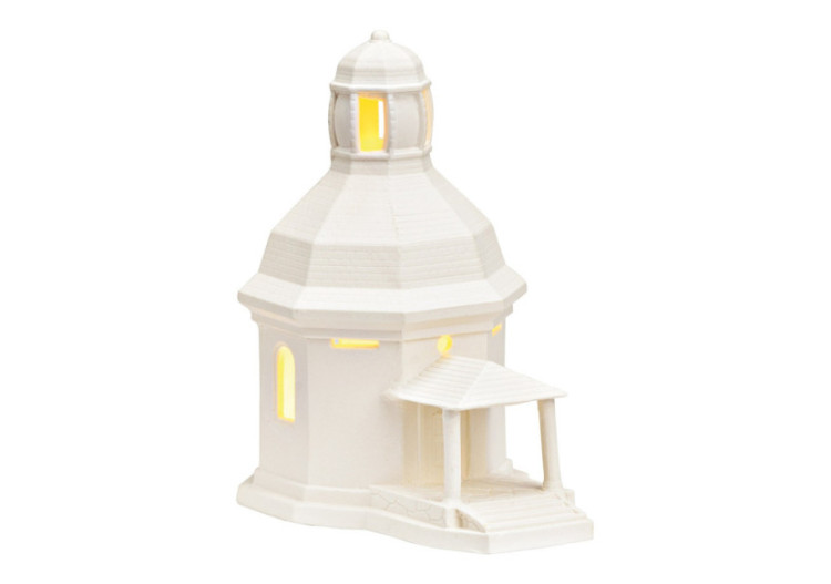 Église de Noël en Porcelaine - Wurm Lichthaus Stille Nacht 9x15x14cm - 10040102 - WURM