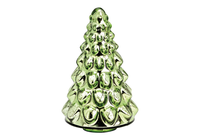 Sapin de Noël en Verre Vert - Décoration Festive 14x23x14cm - 10040119 - WURM