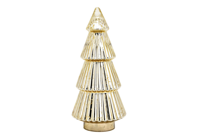 Sapin en verre couleur champagne - Dimensions 17x38x17cm - 10040194 - WURM