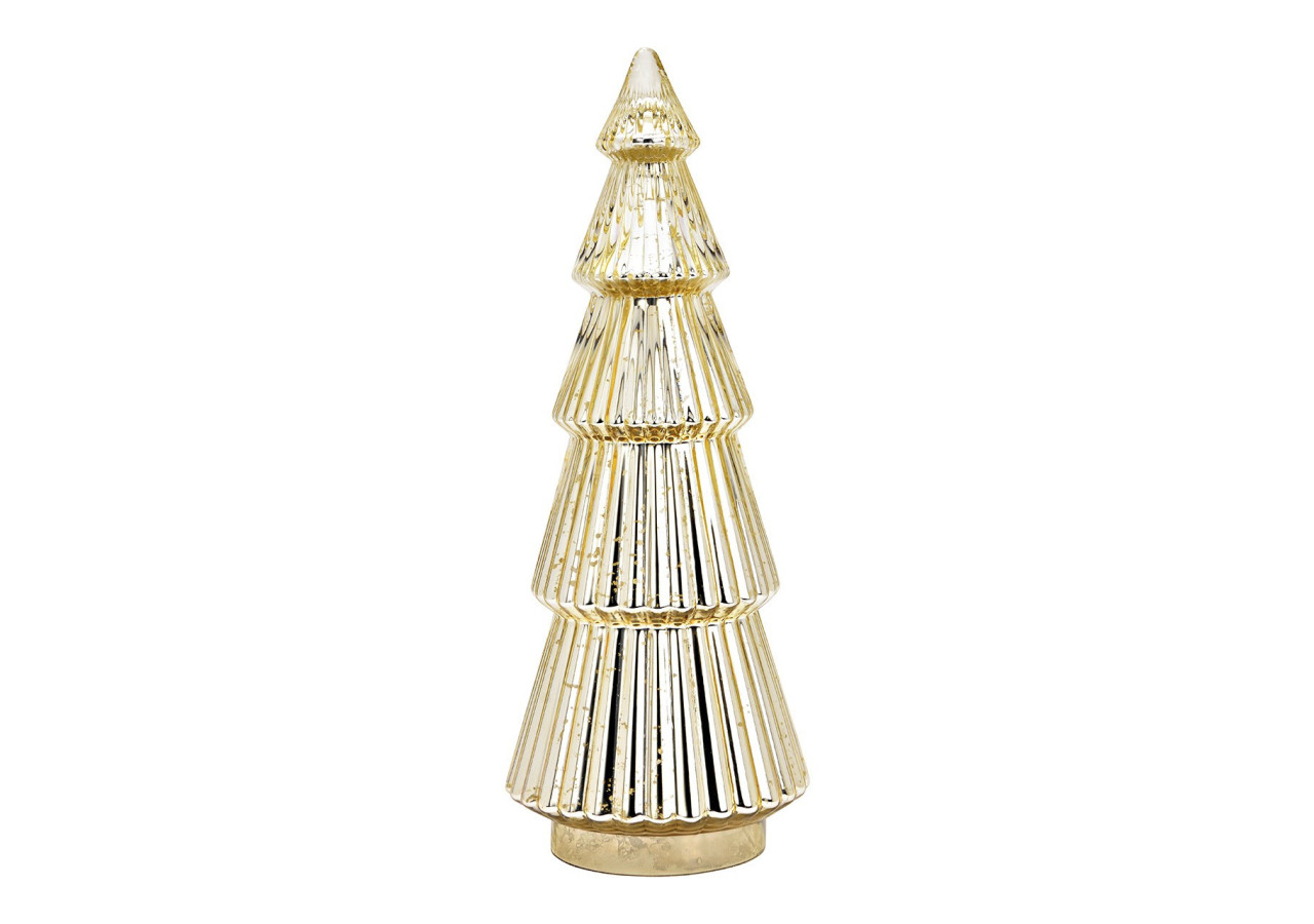 Sapin en verre couleur champagne - Dimensions 21x54x21cm - 10040196 - WURM