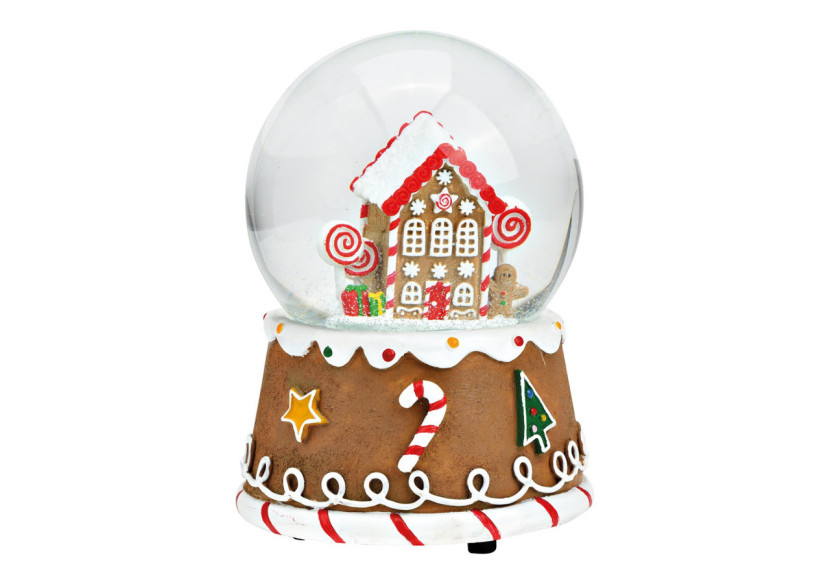 Boîte à musique/Sphère à neige en forme de maison en pain d'épice - Dimensions 10x15x10cm - 10040238 - WURM Boîte à musique/Sphère à neige en forme de maison en pain d'épice - Dimensions 10x15x10cm - 10040238 - WURM