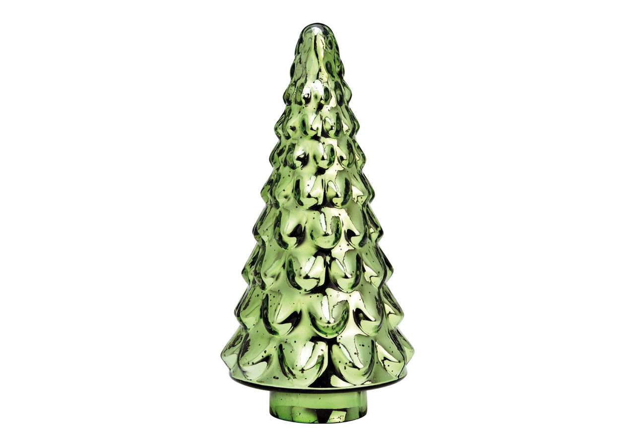 Sapin en verre vert - Dimensions 15x30x15cm - 10040357 - WURM