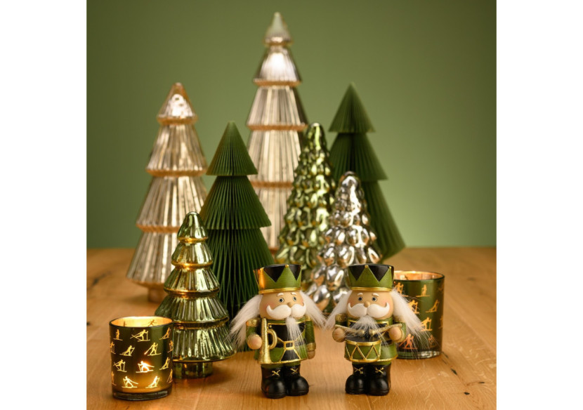 Sapin en verre vert - Dimensions 15x30x15cm - 10040357 - WURM