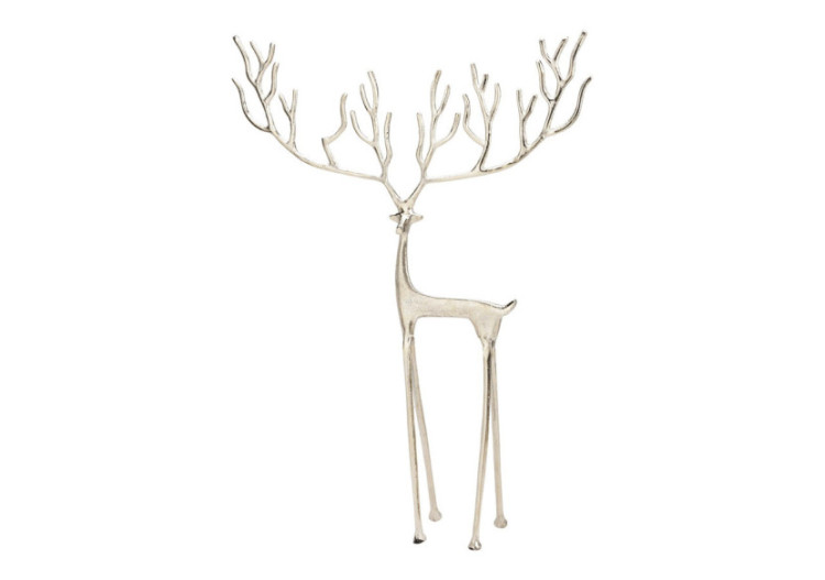Haut de Cerf en Métal Argenté - Dimensions 47x69x10cm - 10040517 - WURM