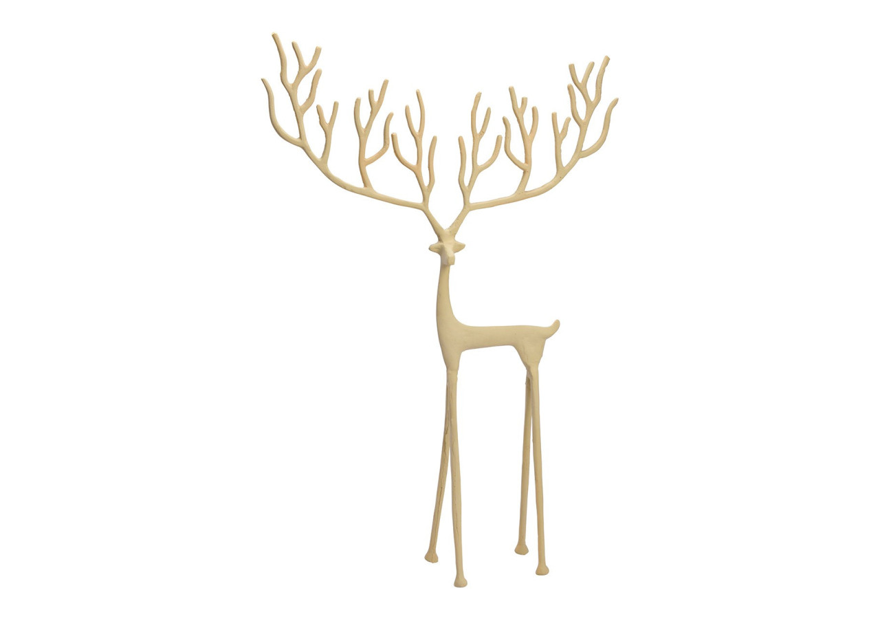 Haut de Cerf en Métal Beige - Dimensions 47x69x10cm - 10040518 - WURM