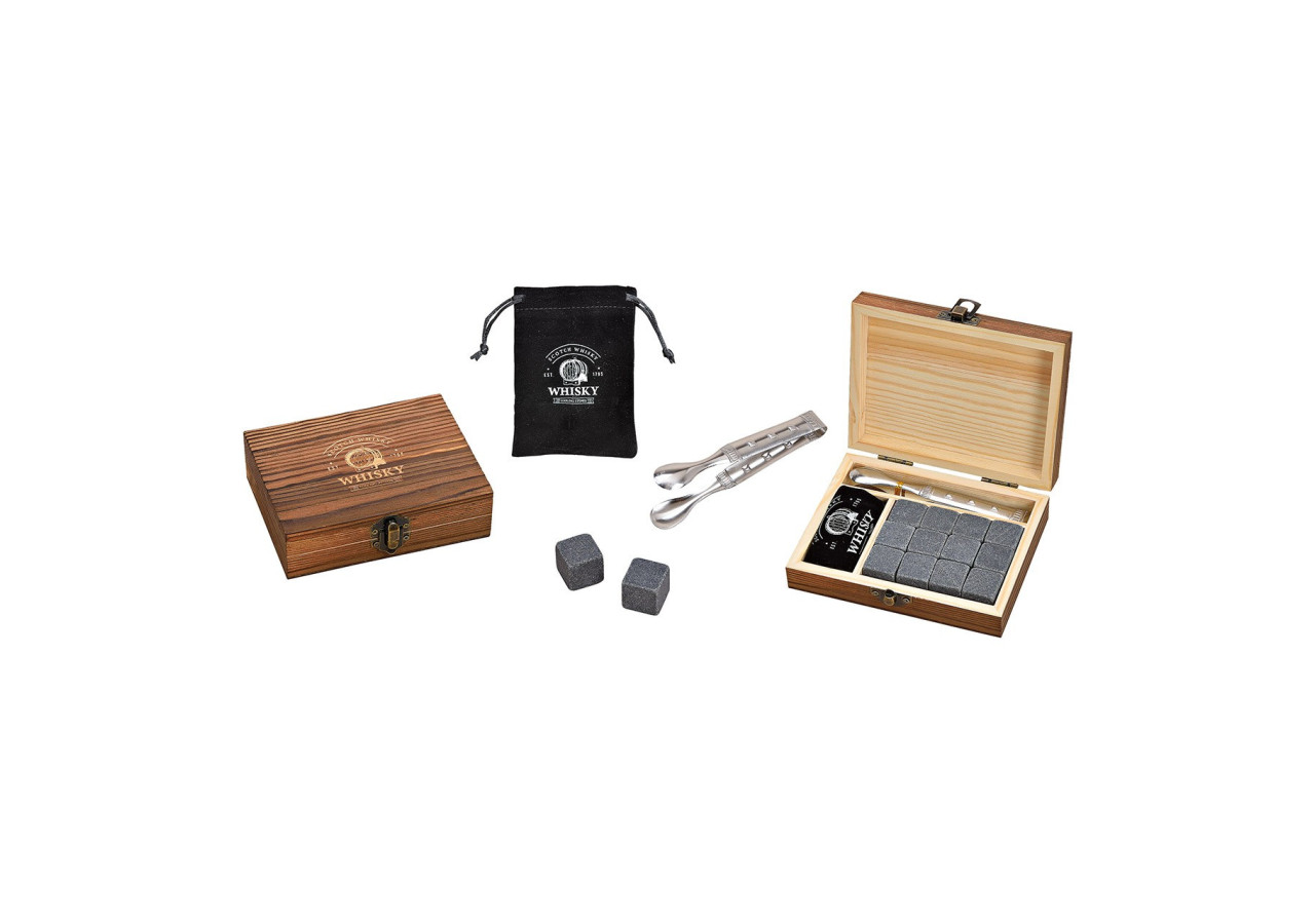 Set de Verres à Whisky avec Glaçons en Pierre - 12 pièces - 10040600 - WURM