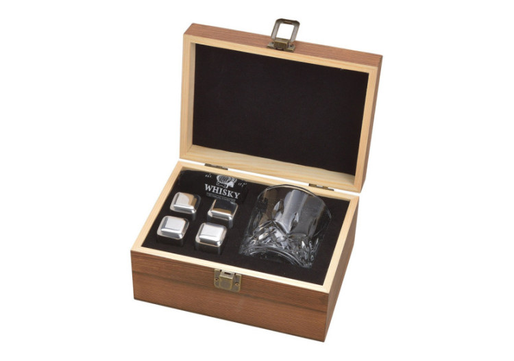 Set de glaçons Whisky - Acier inoxydable, 4 glaçons, 1 verre - 10040965 - WURM 2