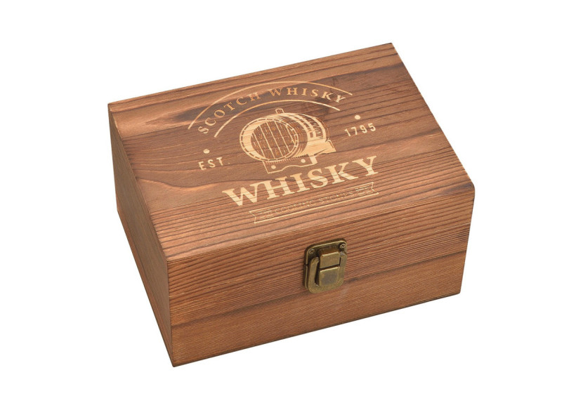 Set de glaçons Whisky - Acier inoxydable, 4 glaçons, 1 verre - 10040965 - WURM