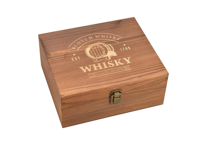 Set de glaçons Whisky - Acier inoxydable, 6 glaçons, 2 verres - 10040966 - WURM