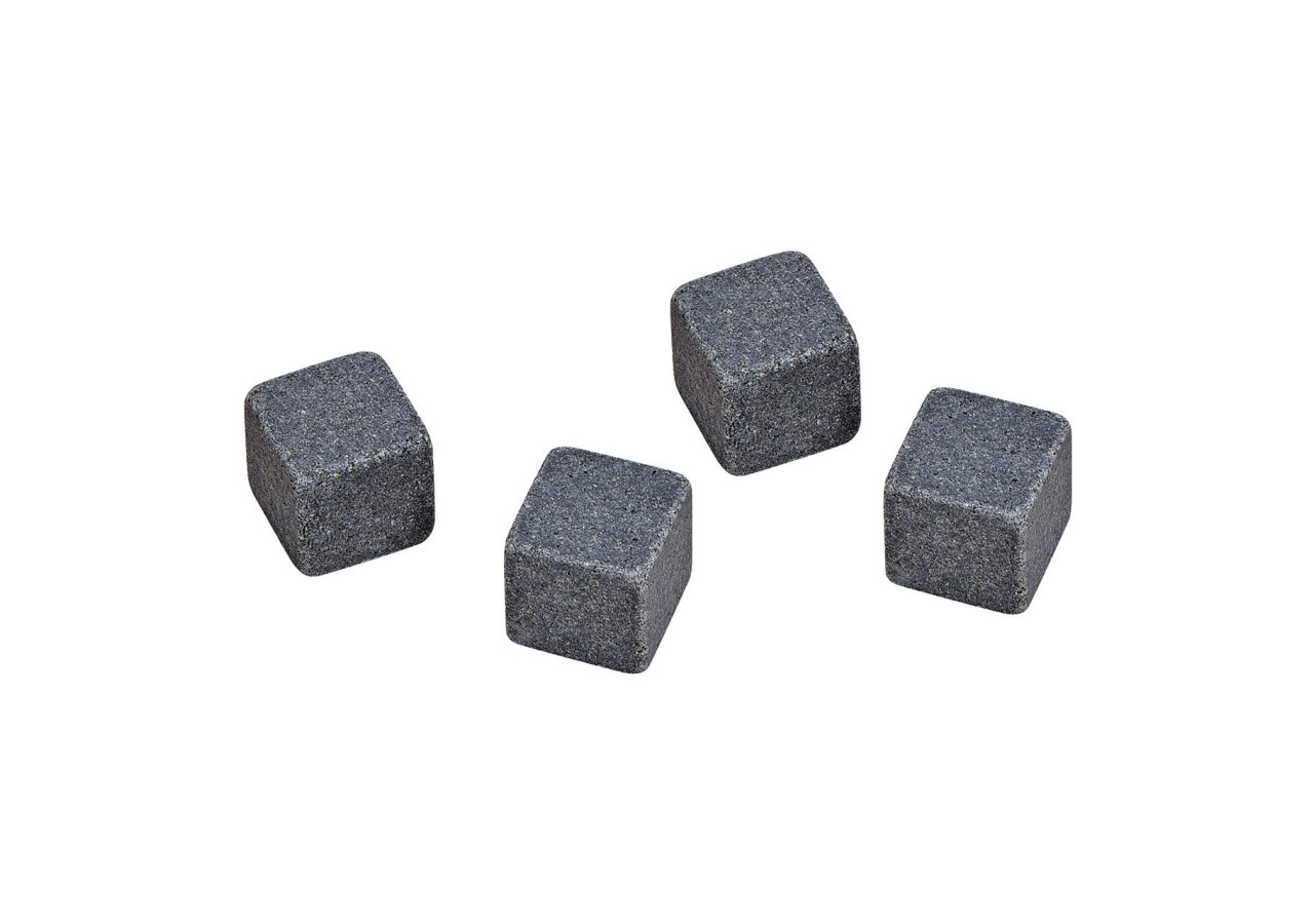 Set de Whisky en Pierre - 4 Glaçons en Basalte avec 2 Verres 300ml - 10040969 - WURM