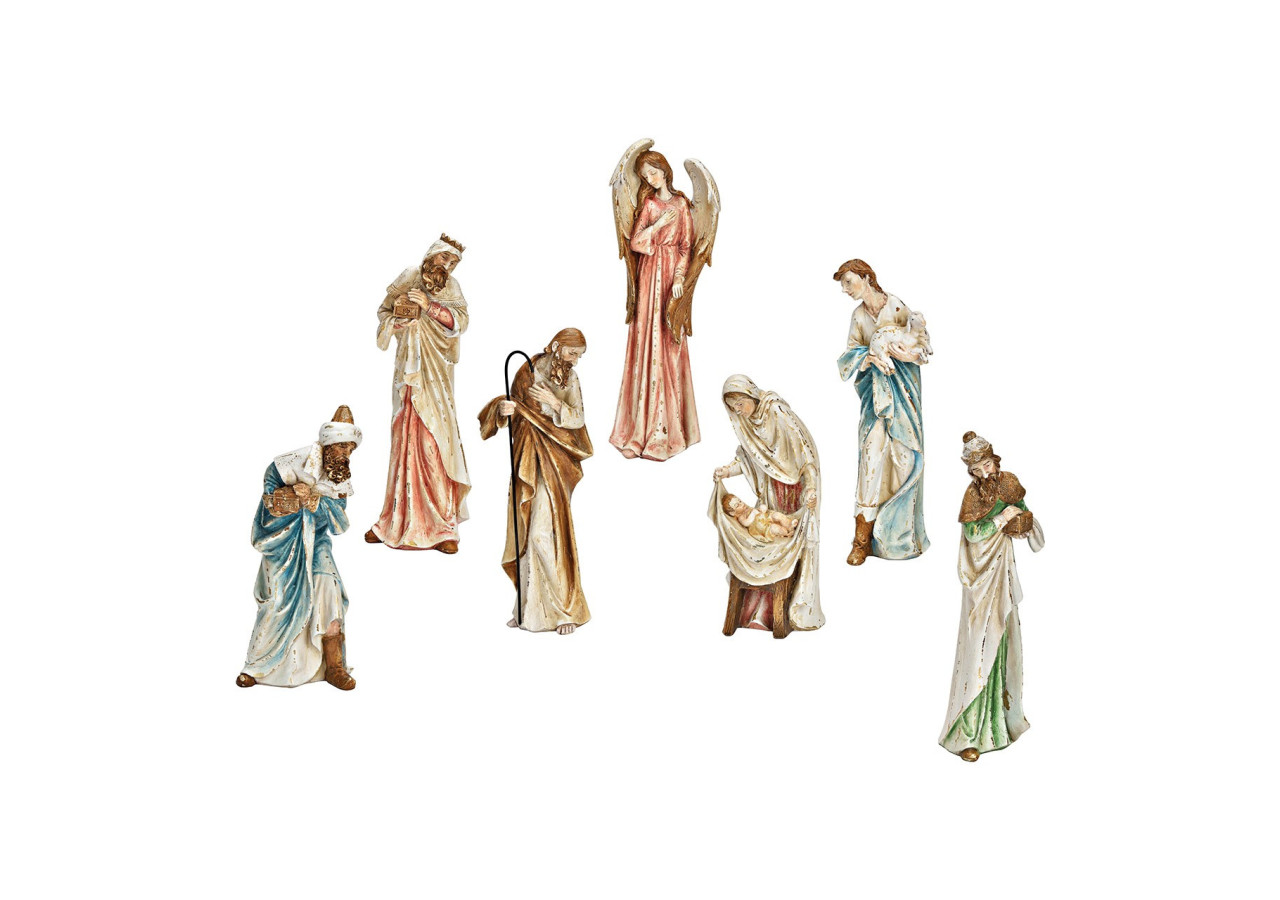 Set de Figurines de Crèche - 7 pièces, Multicolore 25-30cm - 10041174 - WURM