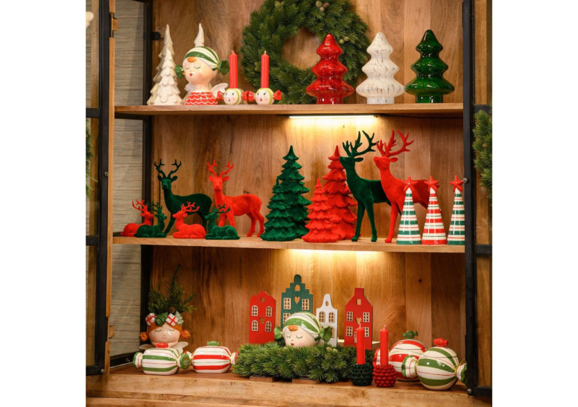 Sapin de Noël avec 10 LED et Timer 16/8 - Verre Blanc 14x20x14cm - 10041175 - WURM