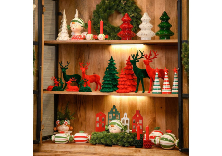 Sapins de Noël en verre - 10 LED avec minuterie 16/8, 14x20x14cm - 10041176 - WURM 2