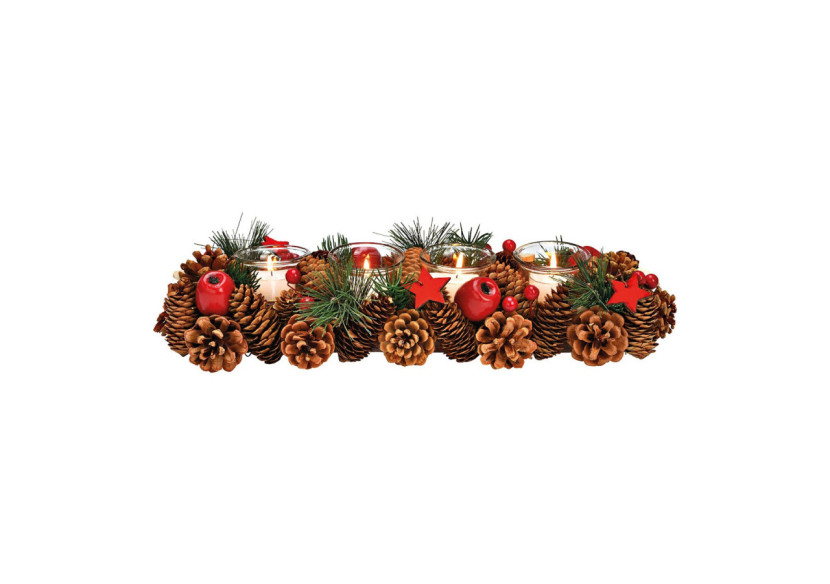 Centre de table de Noël - Boîte en bois/Verre, 40x9x14cm - 10041193 - WURM Centre de table de Noël - Boîte en bois/Verre, 40x9x14cm - 10041193 - WURM