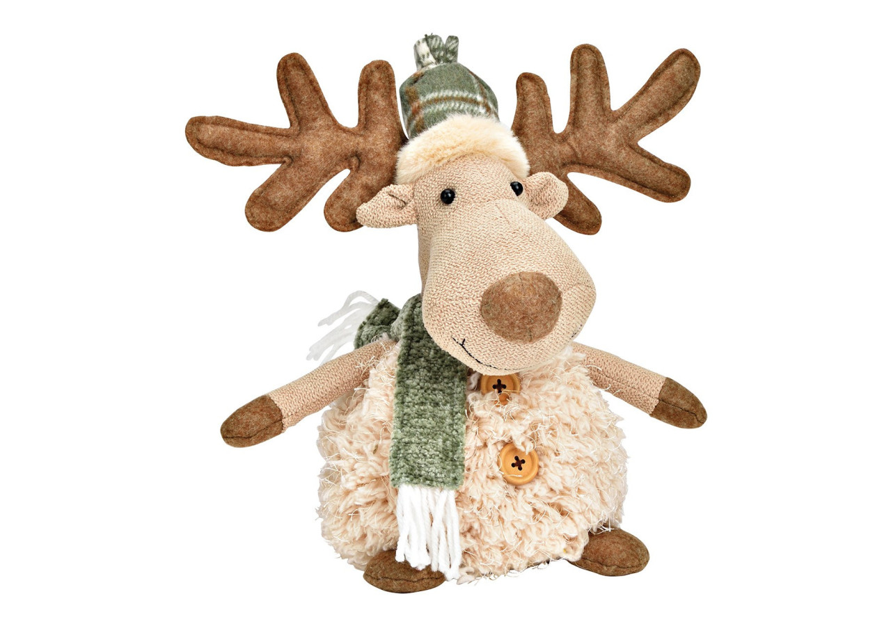 Élan en textile - Vert, 22x30x13cm - 10041212 - WURM