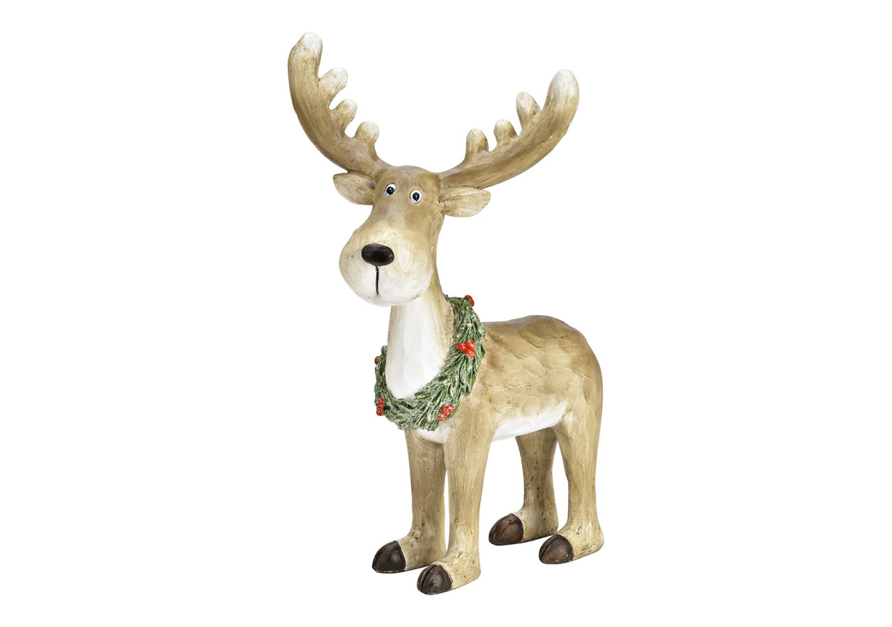 Renne avec Couronne - Naturel 16x25x10cm - 10041385 - WURM