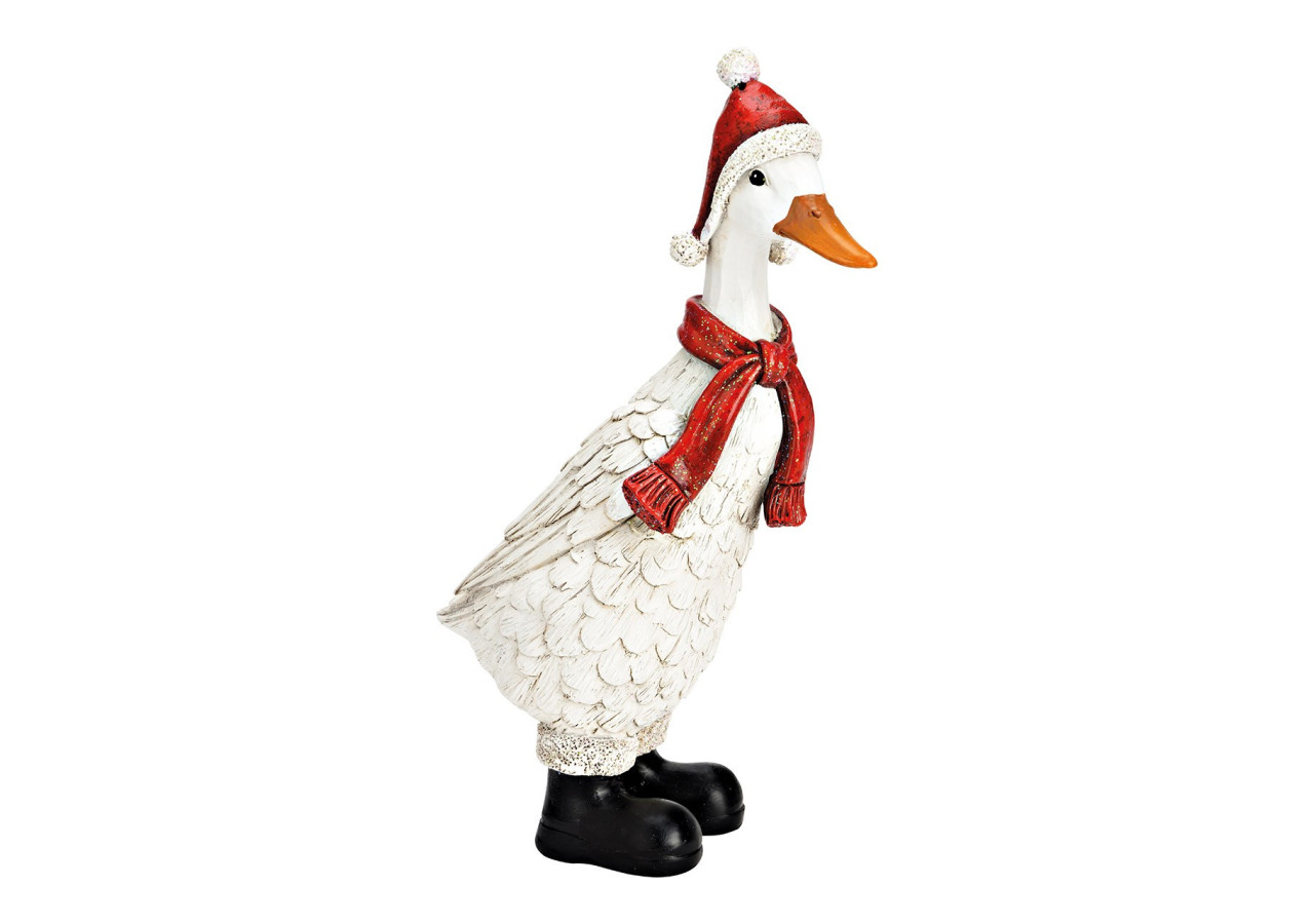 Oie de Noël en Polyéthylène - Décoration Élégante (16x32x9cm) - 10041393 - WURM