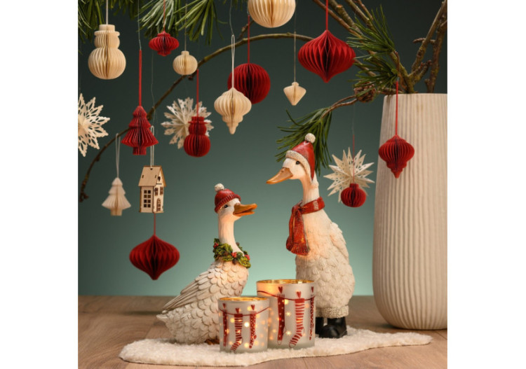 Oie de Noël en Polyéthylène - Décoration Élégante (16x32x9cm) - 10041393 - WURM 2