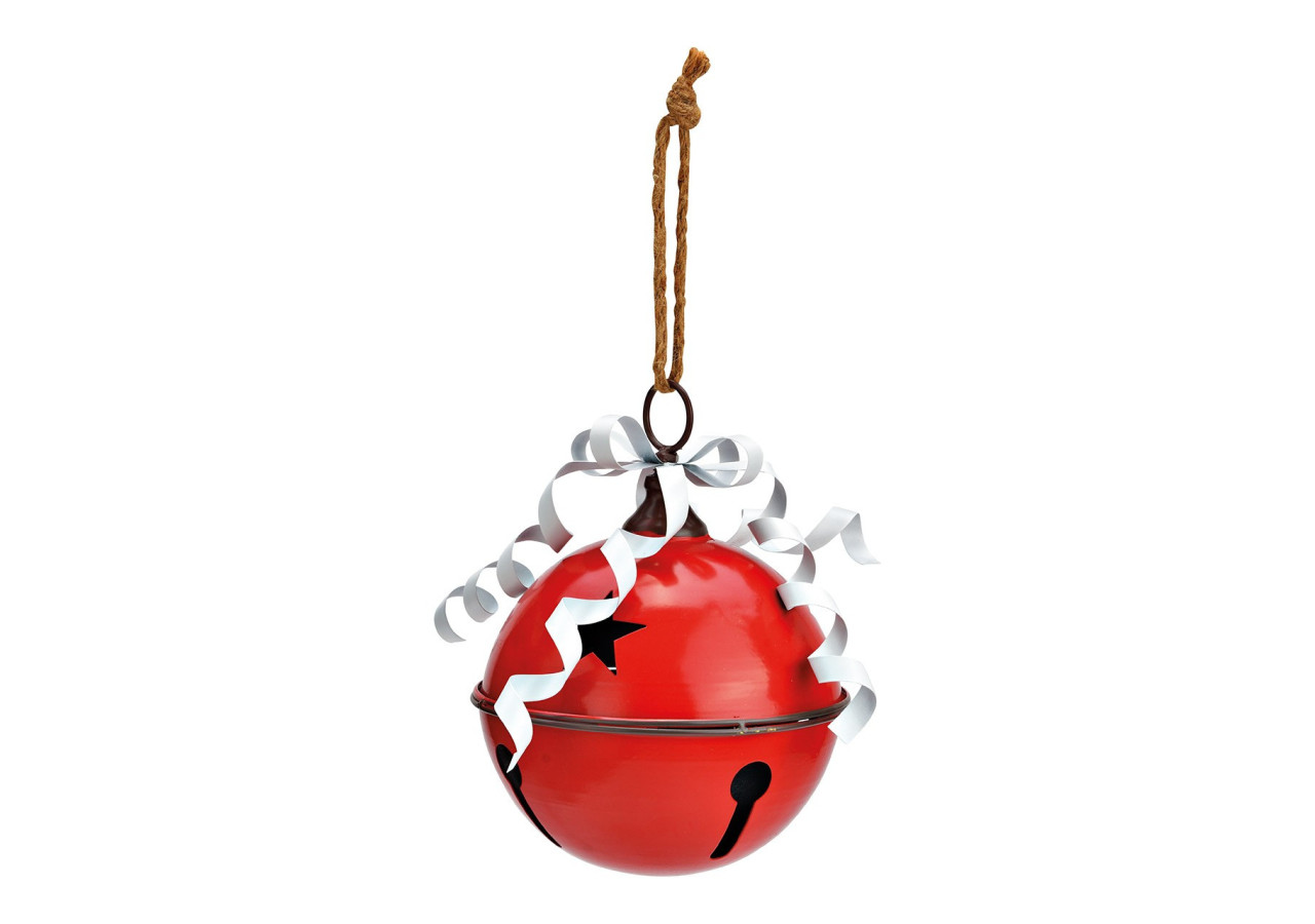 Suspension de Noël - Cloches en métal rouge 16 x 22 x 16 cm - 10041450 - WURM