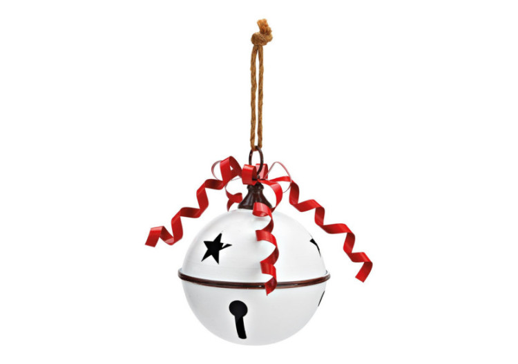 Suspension de Noël - Cloches en métal blanc 16 x 22 x 16 cm - 10041451 - WURM